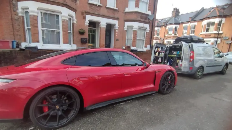 Porsche valeted at home by Ecoverde's mobile van