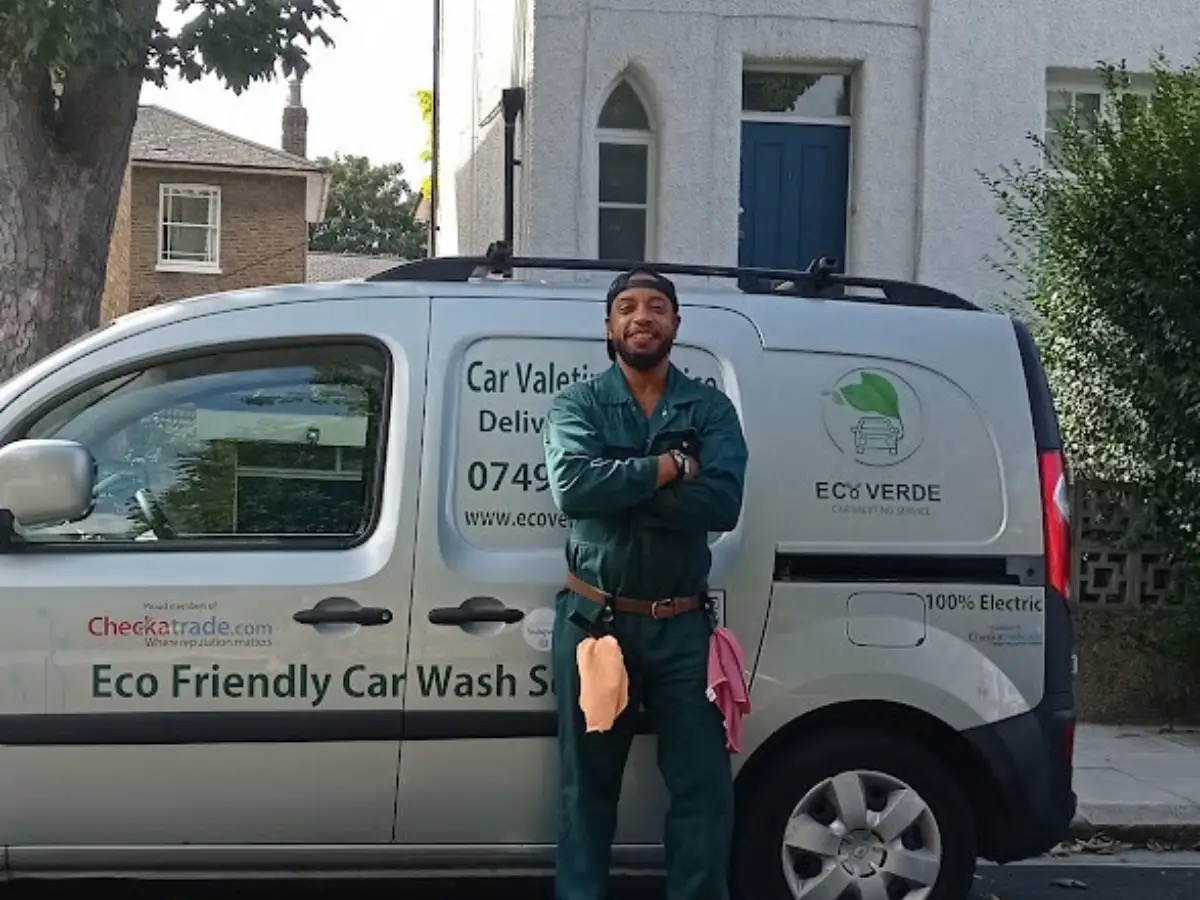 John of Ecoverde Valeting detailing a customer's car in West London